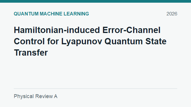 Hamiltonian-induced Error-Channel Control for Lyapunov Quantum State Transfer