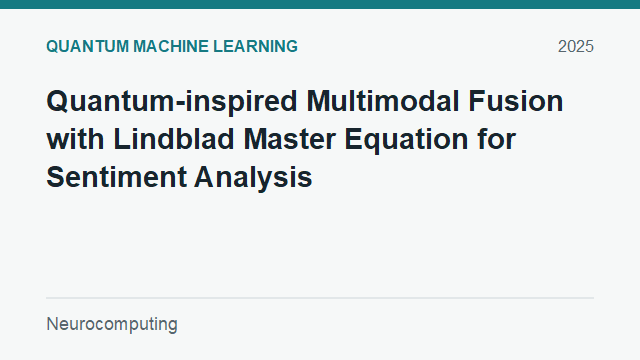 Quantum-inspired Multimodal Fusion with Lindblad Master Equation for Sentiment Analysis